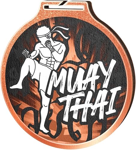 Miniatura 6 de Trophy Monster Paquete de 3 medallas de Muay Thai de artes marciales modernas | Oferta de medallas a granel | para clubes y escuelas | Hecho de