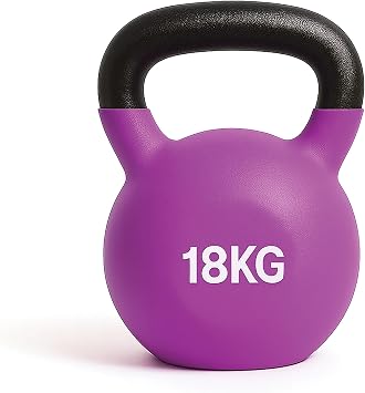 Bestfor Neoprene Kettlebell Cast Iron Weight with Non Slip Coating Ergonomic Handle Flat Base for Strength Training Fitness Home Gym Workout Equipment