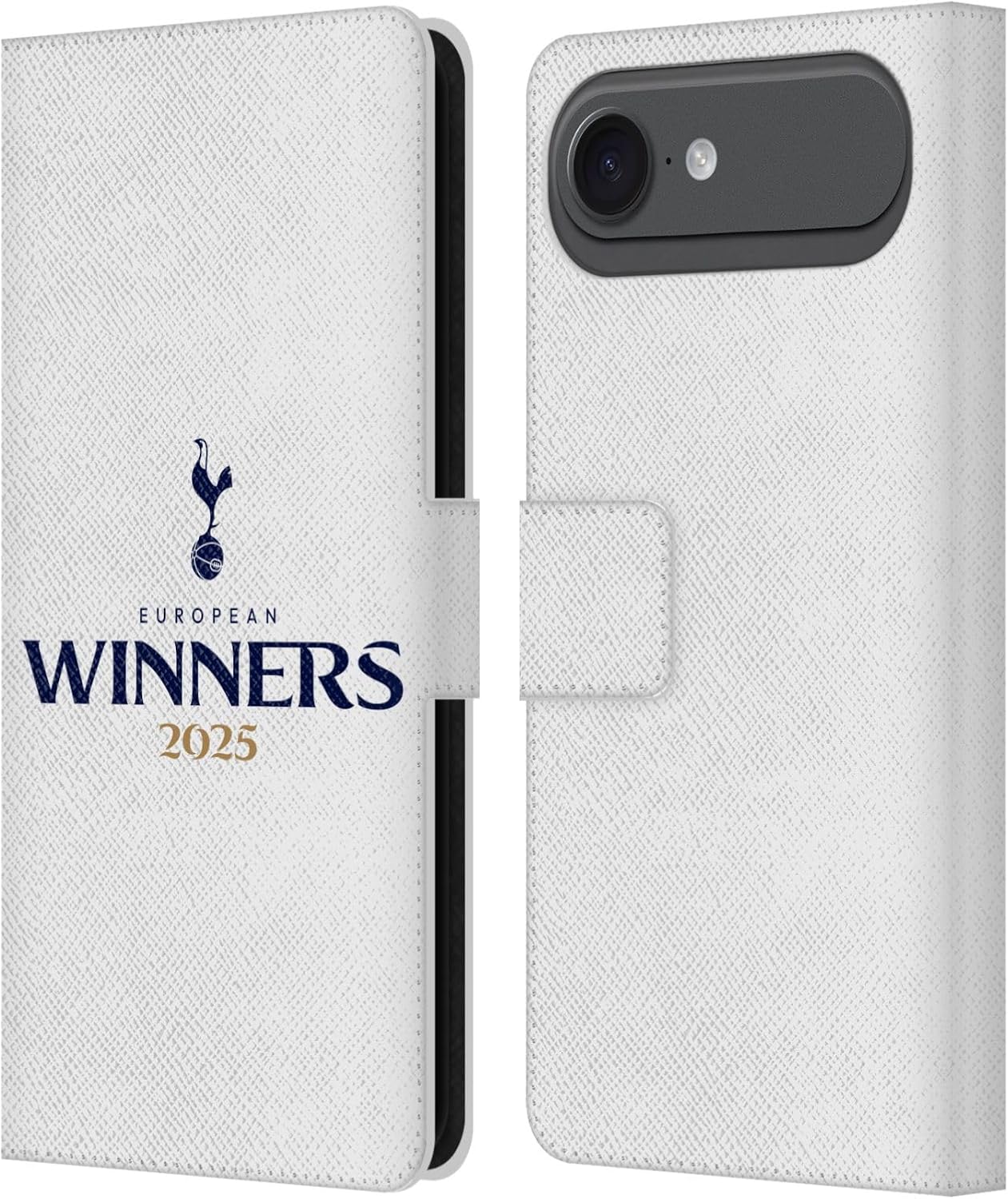 Head Case Designs Officially Licensed Tottenham Hotspur F.C. Blue 2025 European Winners Leather Wallet Case Compatible with Apple iPhone 11