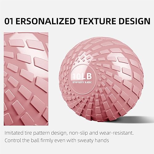 Miniatura 23 de Medicine Ball 10 lbs Slam Ball Weighted Balls for Exercise Strength and Crossfit Workout púrpura, (Dynamic Purple),Negro dinámico,Azul verde