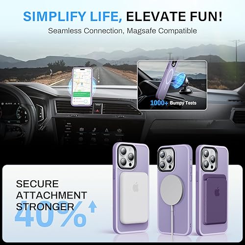 Miniatura 9 de degeca Funda para iPhone 14 Pro Max, protección contra caídas de grado militar, compatible con MagSafe, fuerte magnético a prueba de golpes,