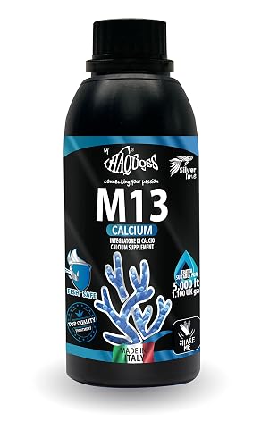 Haquoss M13 Calcium Concentrado de fútbol para acuarios de Barrera, 250 ml