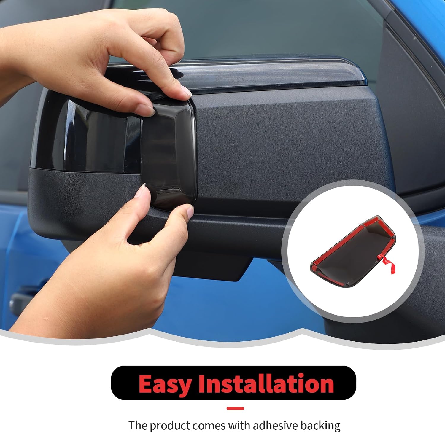 RT-TCZ Smoked Black Rearview Mirror Turn Signal Light Cover Trim Decoration Exterior Accessories for Chevy Silverado 2019-2025,for GMC Sierra 2019-2025
