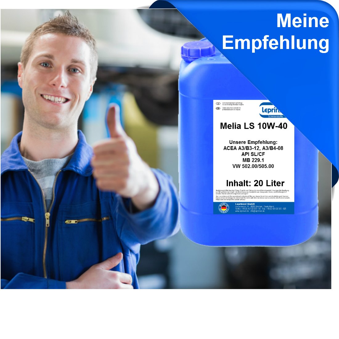 ARIAL 10W-40 Motoröl, 5 Liter – Für Benzin & Diesel, API SL/CF, MB 229.1, VW 501.01/505.00, Ideal Für Hohe Laufleistung