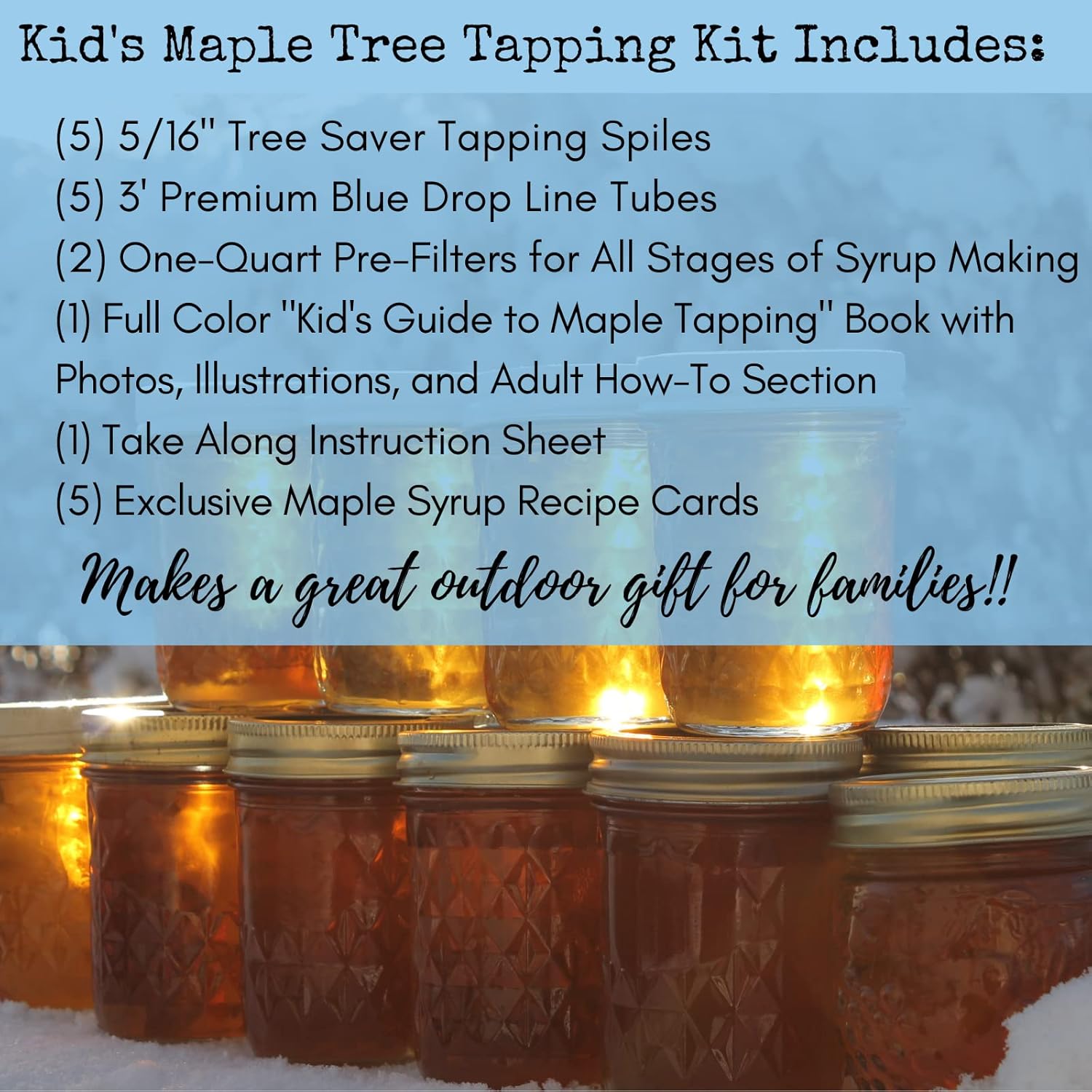 Kids Maple Tree Tapping Kit - Taps & Tubes Kit - Fun and Educational Maple Sugaring Kit for Kids AGES 13 & UP