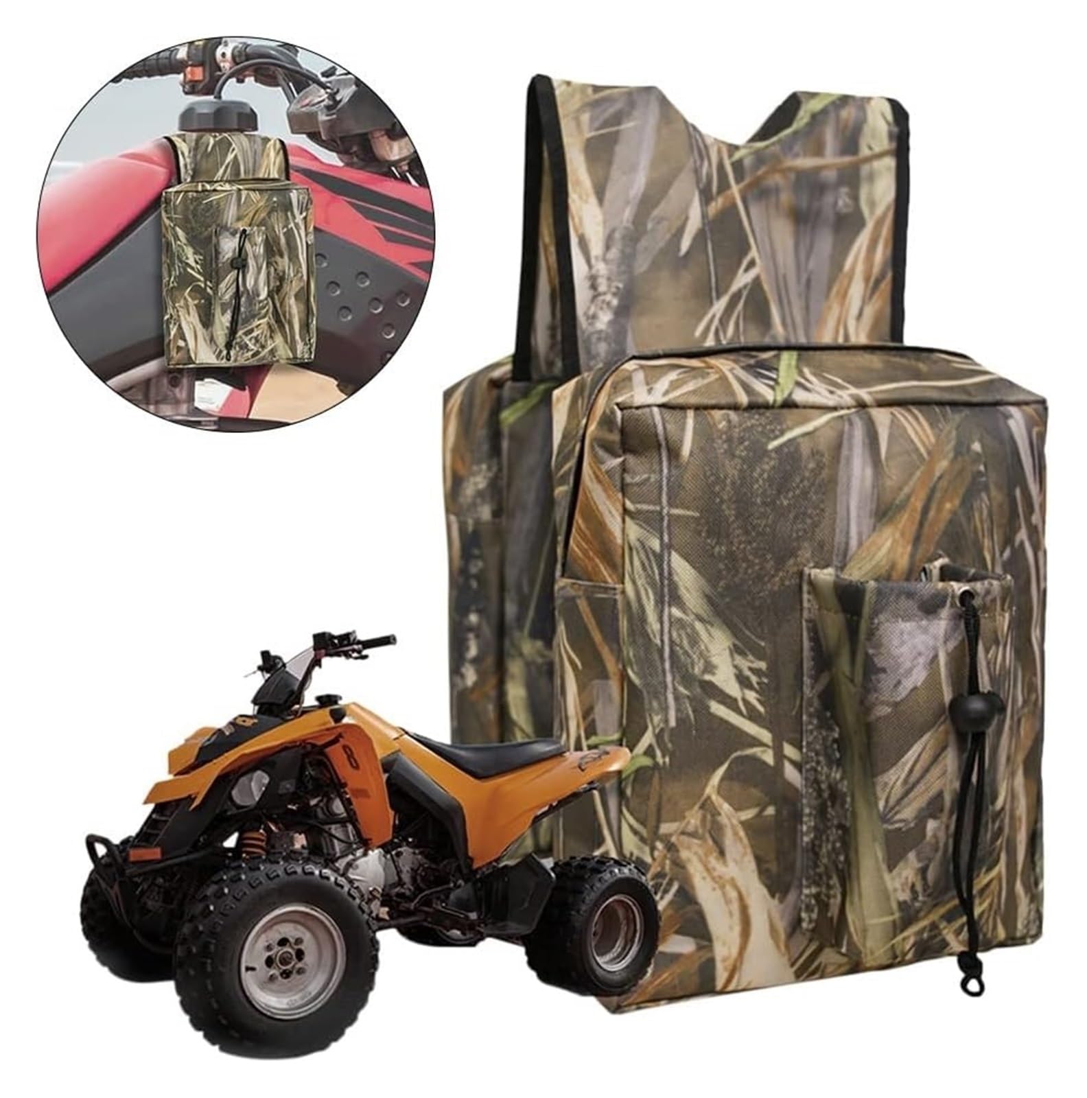 Bolsa Trasera para Motocicleta para ATV para UTV Moto De Nieve Motocicleta Bolsillo De Carga Tanque De Almacenamiento Bolsas De Sillín Impermeable Bolsa Sillín De Motocicleta