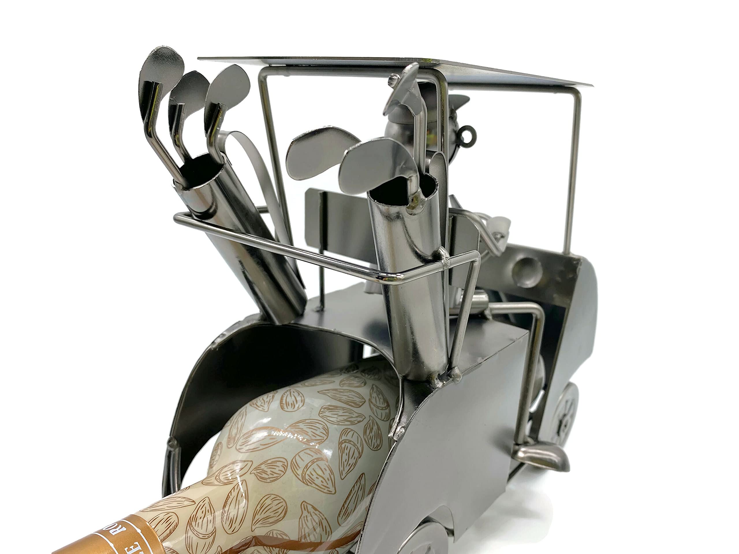 eXODA Weinglas mit Gravur Golfer Set mit Weinflaschenhalter Caddy für Golfliebhaber und Weinfreunde ideal für jede Gelegenheit mit zeitlosem Design und Pflegeleichtigkeit