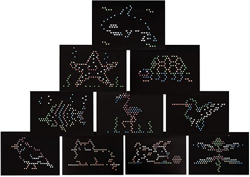 Miniatura 6 de Lite Brite Paquete de recarga clásico definitivo, tema animal, 10 plantillas reutilizables, exclusivo de Amazon