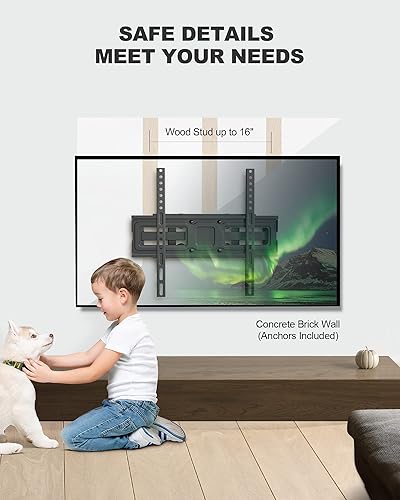 Miniatura 6 de Soporte de pared para TV de movimiento completo, brazo de extensión giratorio articulado dual para la mayoría de televisores curvados planos LED,