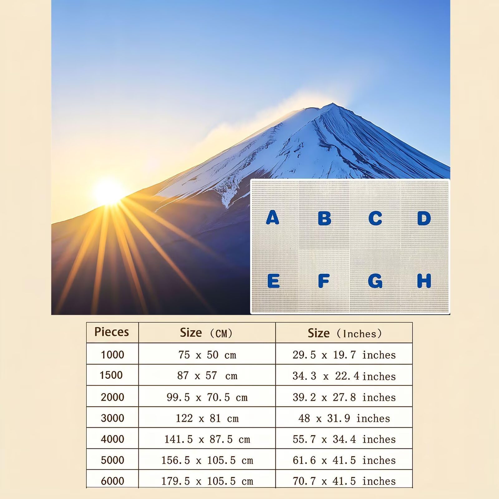 Puzzle 5000 Pezzi Classici, Puzzle paesaggio catena montuosa 156 x 105 cm, Gioco Educativo e Antistress in Legno con Poster Incluso, Ttività Famiglia, Regalo per Appassionati, Decor Parete, f0-513