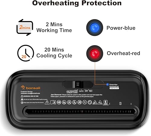 Miniatura 5 de Bonsaii Trituradora de papel para uso doméstico, trituradora de papel pequeña de 6 hojas sin cesta para oficina en casa, trituradora portátil,