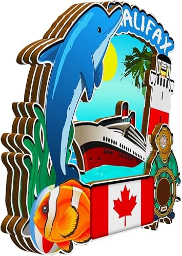 Miniatura 2 de Halifax - Imán de madera para nevera, diseño de Canadá, monumentos en 3D, recuerdos coleccionables, decoración hecha a mano, 1323