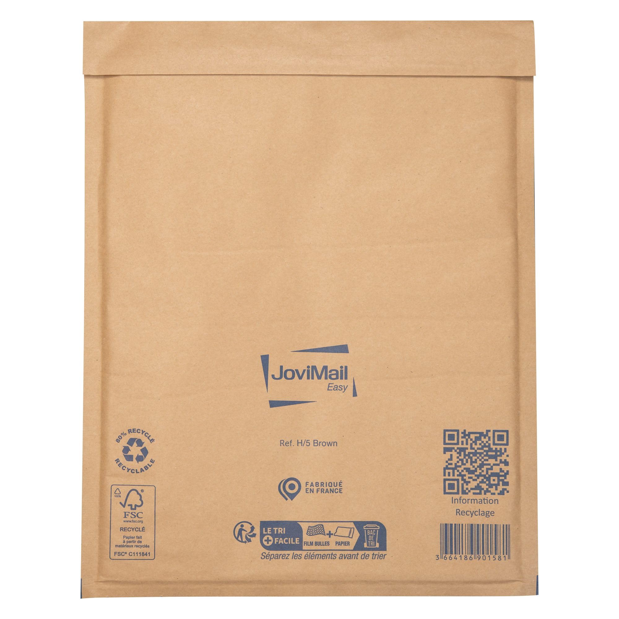 Pochette matelassée 270 x 360 Jovimail Easy kraft brun - Lot de 100