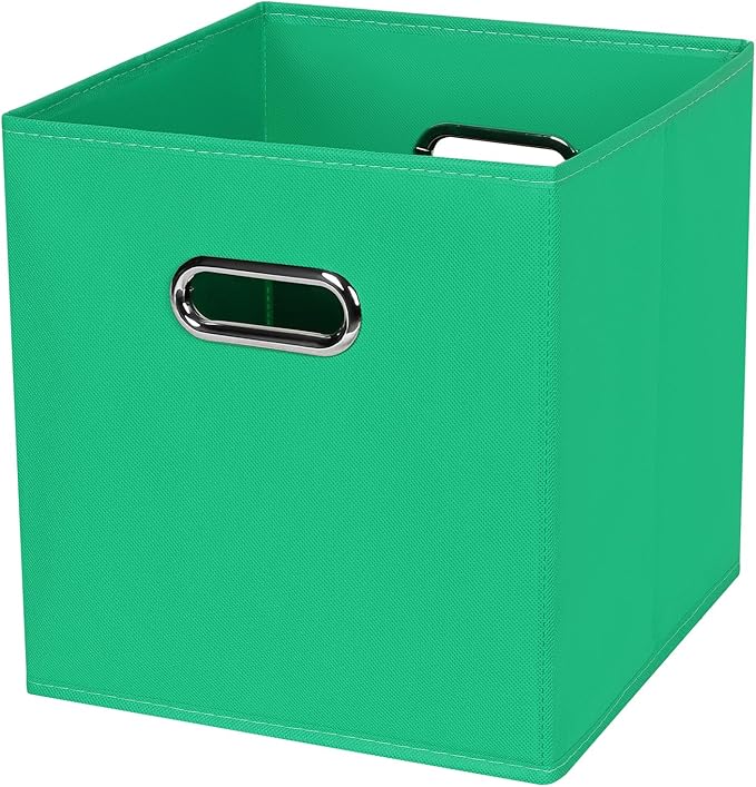 HEAYEEG Black Foldable Storage Cubes Bins, Fabric Storage