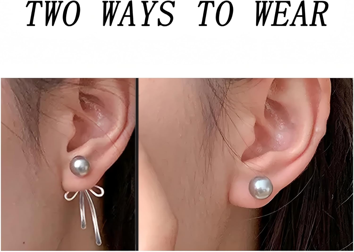 Bow Earrings for Women,Huggie Stud Dangle 3Options,14K Gold Plated,Hypoallergenic,Daily Wear or Holiday Jewelry Gifts - Image 8