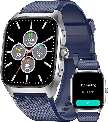 Vista 10 de EURANS AMOLED - Reloj inteligente de 1.772 pulgadas (1.772 in), reloj de fitness con monitor de frecuencia cardíaca/sueño, contador de calorías