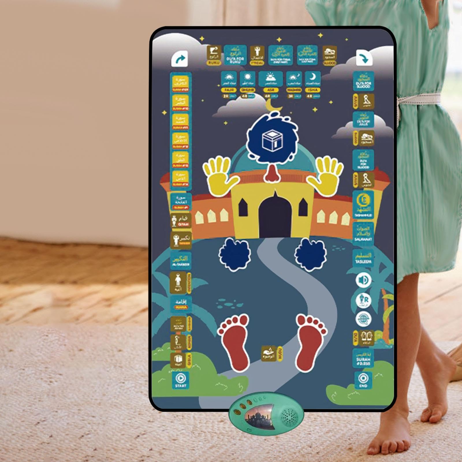 Children Electronic Interactive Worship Blanket Praying Rug for Home Bedroom Style A-image-40