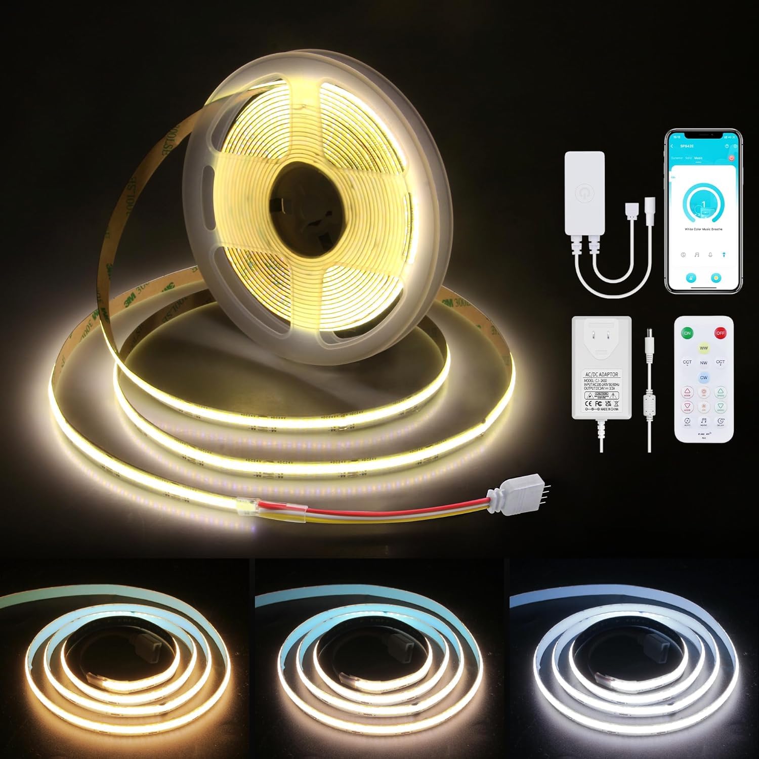 ALITOVE LED Streifen Verbinder Set Für 8mm Breit COB LED Strip 2835 3528 SMD LED Band Verbinder