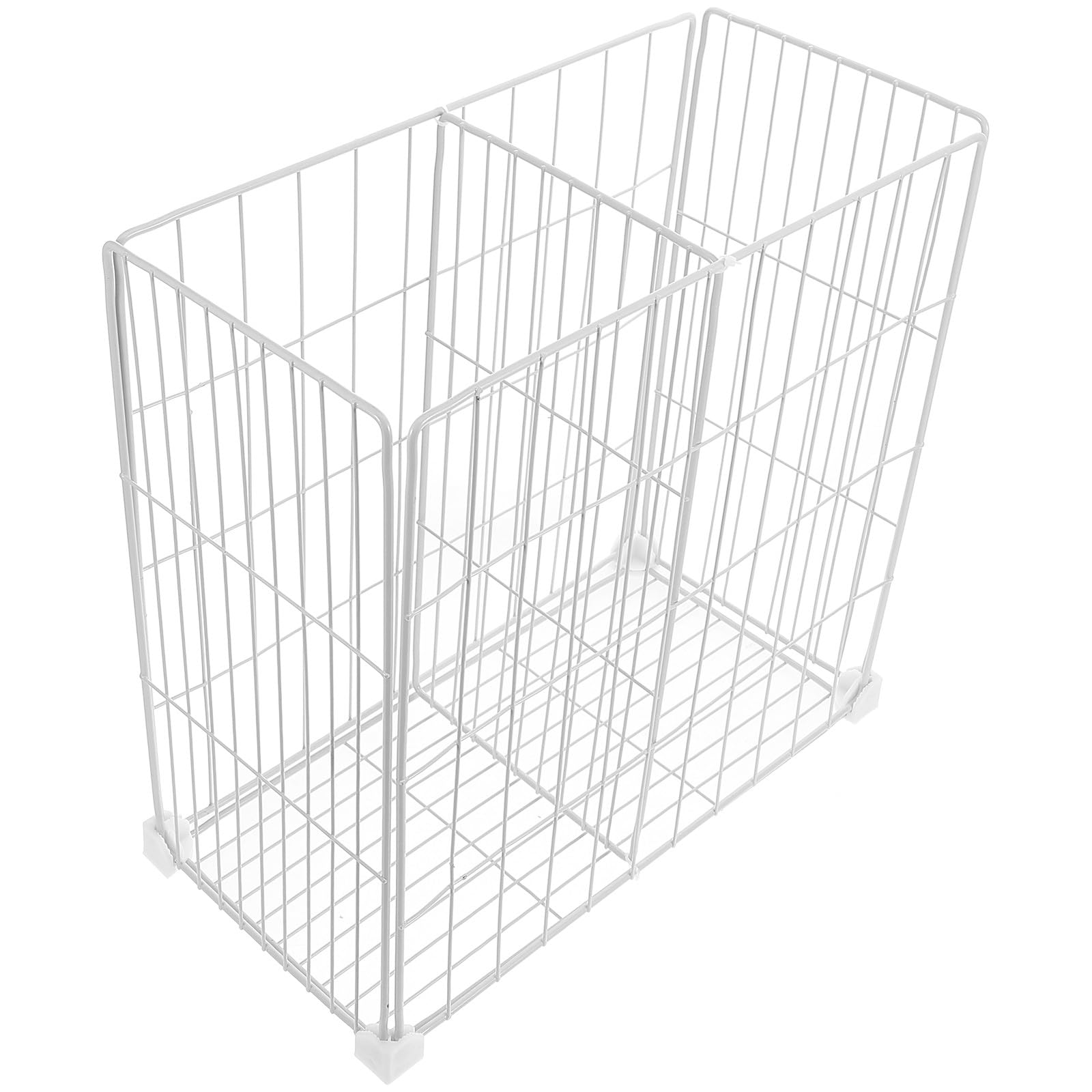 SOLUSTRE Organizador para Congelador Cesta de Hierro Color Claro y Diseño en Rejilla, Estante Divisor Multifuncional para Maximizar Espacio en Congeladores y Armarios