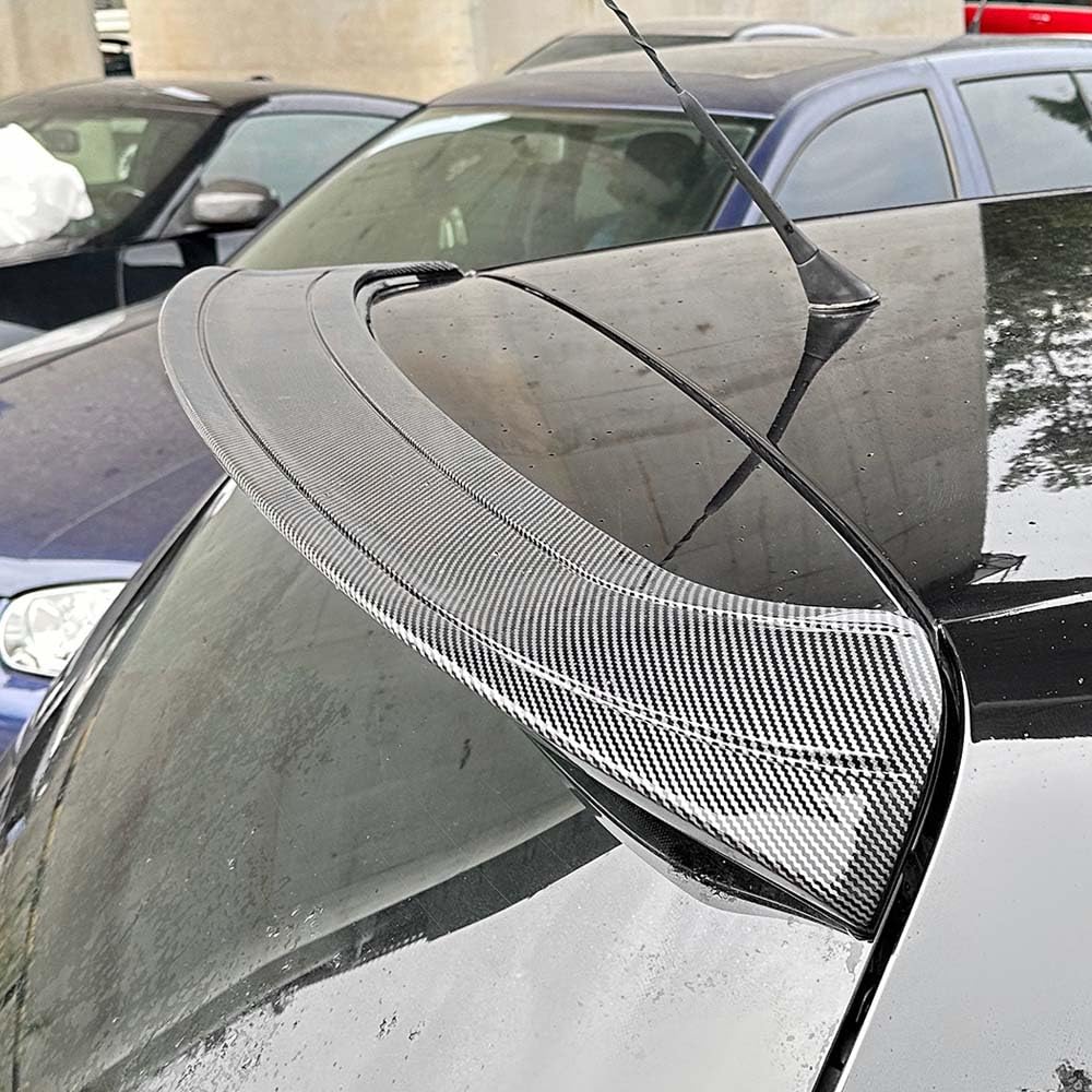 Tylny spoiler samochodowy ABS dla VW Golf 5 MK5 GTI R32 2006 2007 2008 2009 szyba okienna bagażnika Spoiler dachowy stylizacja nadwozia akcesoria zewnętrzne,Carbon Fiber Look