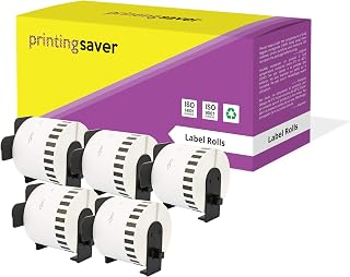 5 Compatible Rolls DK44205 DK-44205 62mm x 30.48m Continuous Removable Labels for P-Touch QL-500 QL-550 QL-560 QL-570 QL-700 QL-720NW QL-800 QL-810W QL-820NWB QL-1050 QL-1100 QL-1110NWB
