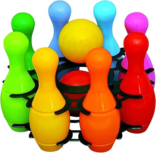 Mini Bowling Set 8+2 6.30" Petanca Skittle Bowling para niños