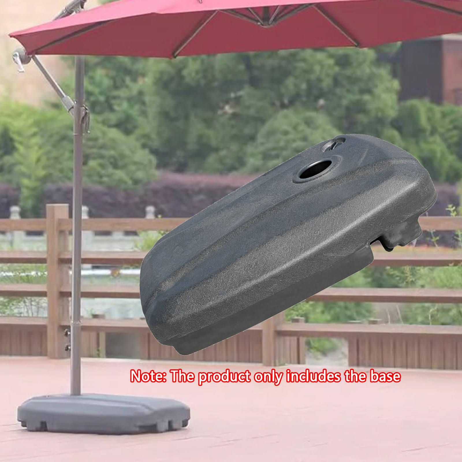 Questa Base per ombrellone da Esterno a Bordo Piscina, Supporto per ombrellone Pesante riempibile Fino a 60 kg, Base