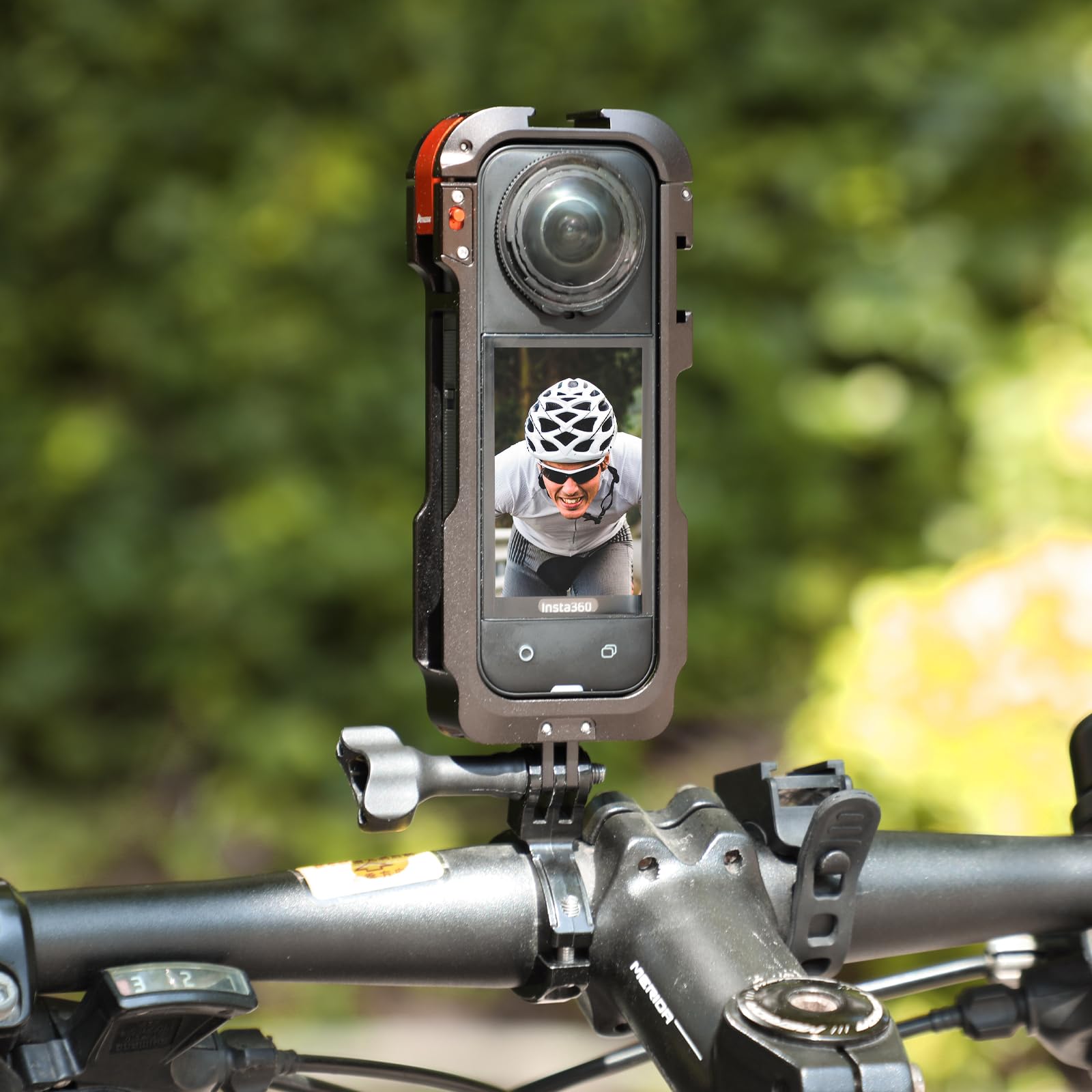 Amazear Metall-Schutzgehäuse für Insta360 X5 Zubehör, Insta360 X5 Multifunktions-Gestell, robuster Aluminiumrahmen mit Schnellverschluss, Verschiedene Erweiterungsbefestigungen