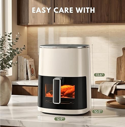 Miniatura 6 de Freidora de aire de 6.34 cuartos con ventana transparente, horno freidora de aire 12 en 1, freidora de aire cuadrada, freír con aire, asar,