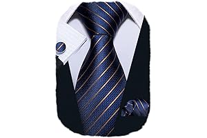 Stripe Men Ties Set Classic WOVEN Necktie with Handkerchief Cufflinks Formal
