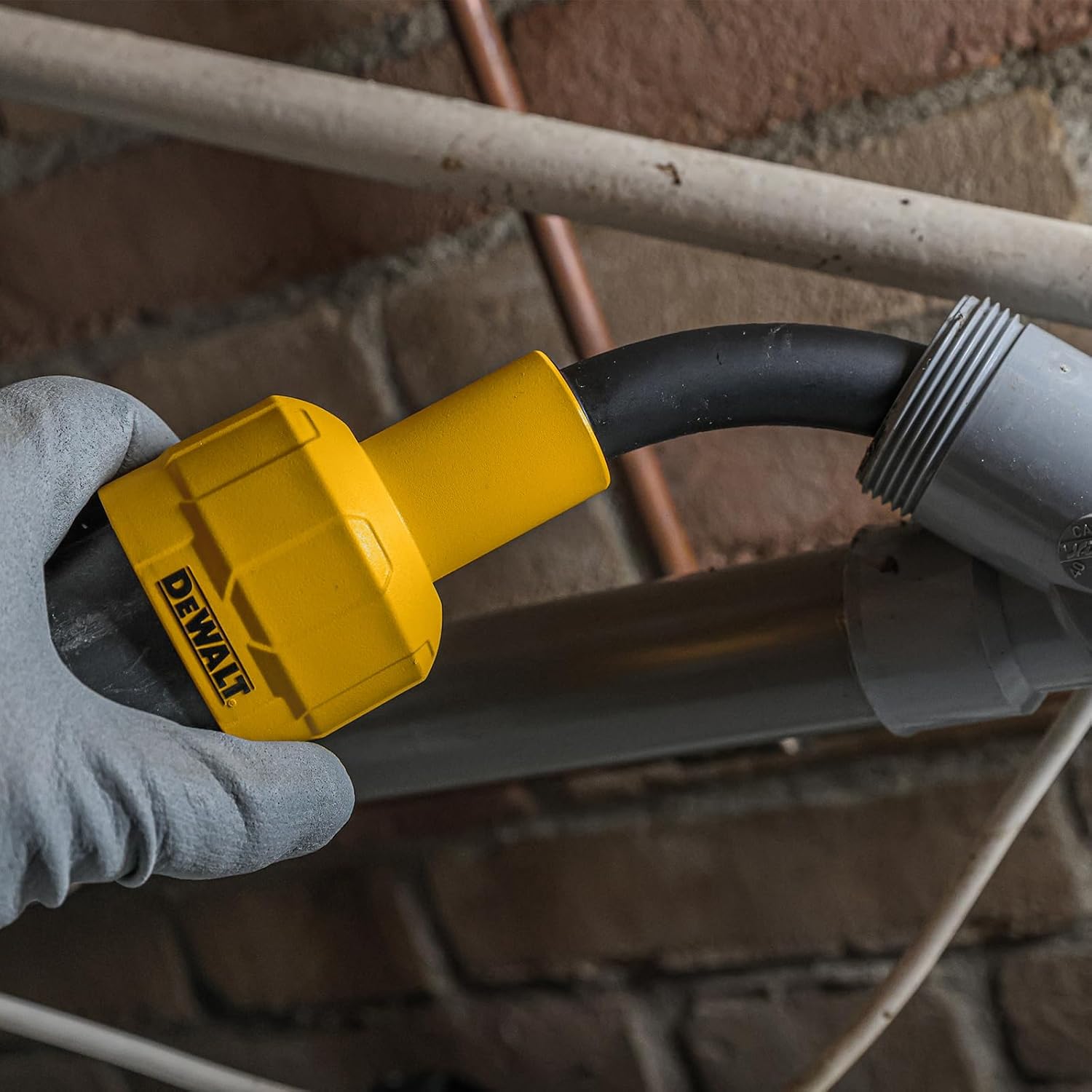 DEWALT 10 Gallon STEALTHSONIC Shop Vacuum Wet and Dry with 6 Dust Bags, and Shop Vac 3-Pack Conduit Line Puller Attachment Kit, DXVA00-0301 - Ideal for Home, Jobsite, Workshop, Garage, Car