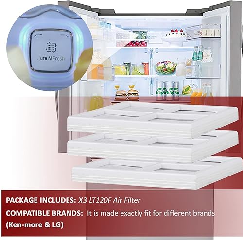 Miniatura 5 de Filtro de aire LT120F de Seentech - Compatible con refrigeradores Kenmore y LG, reemplaza ADQ73214408 ADQ73214402 ADQ73214404 ADQ73214405