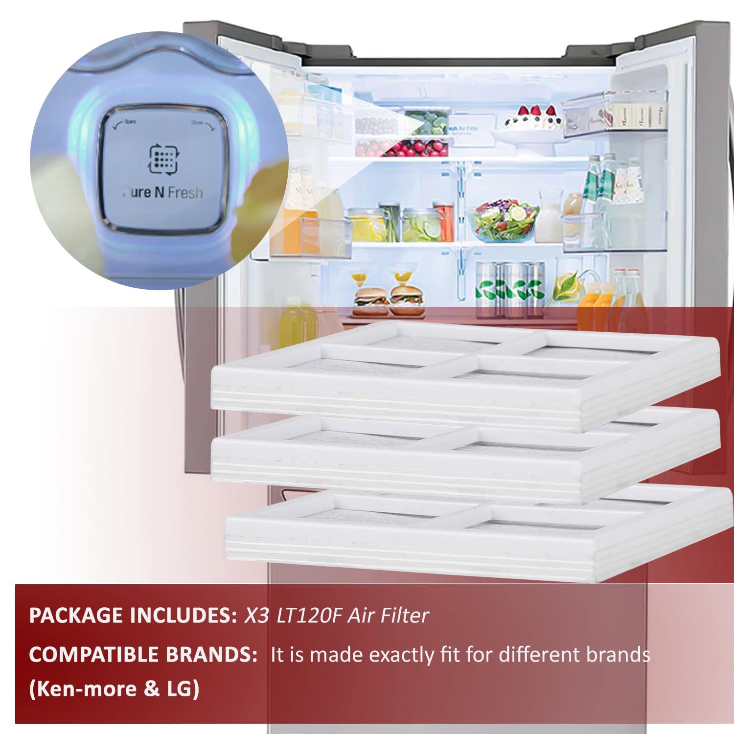 LG 6 maanden (LT120F) vervangende koelkast luchtfilter, 1 telling (Pack van 1), wit LG 6 maanden (LT120F) vervangende koelkast luchtfilter, 1 telling (Pack van 1), wit