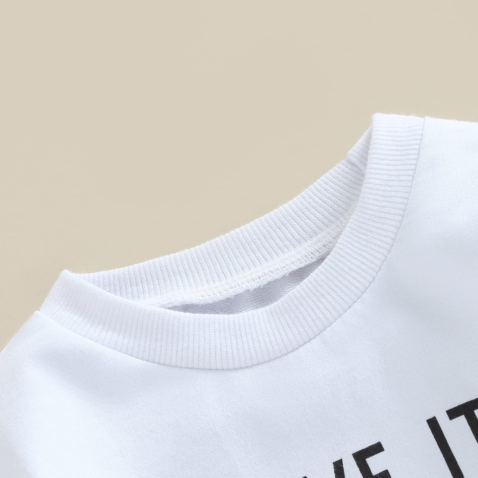 My 1st Easter Baby Boy Outfits Rabbit Letter Print Long Sleeve Sweatshirt Tops + Long Pants Spring Casual Clothes (White, 18-24 Months)