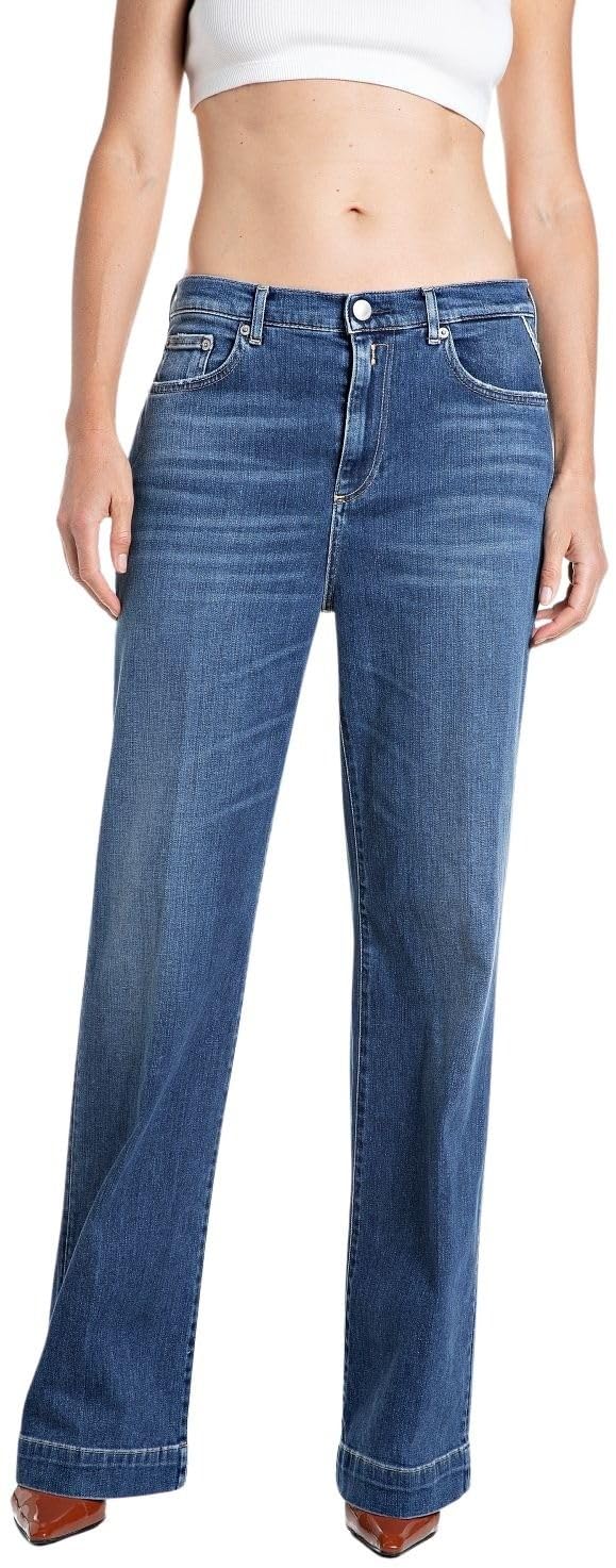 Replay Blue Tejano Flared Jeans - Female - Flare Jeans - W26 L32 - Jeans
