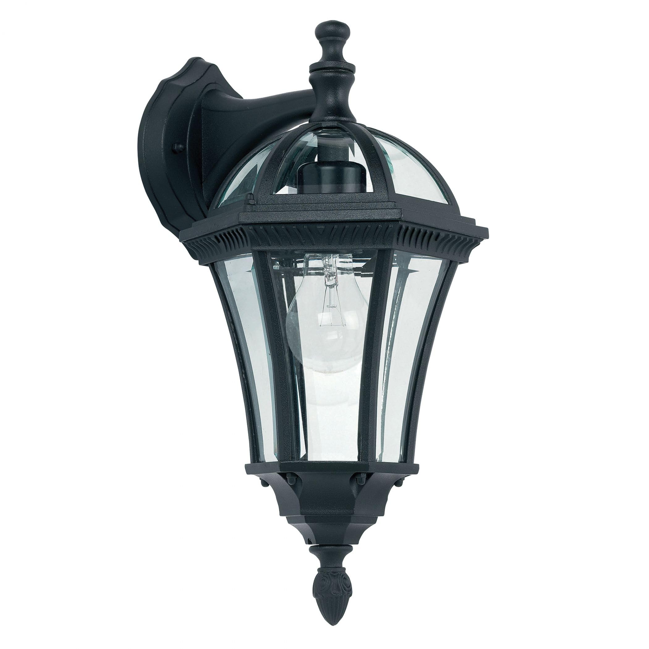 Outdoor Light Black Drayton Wall IP44 Down Endon YG-3501