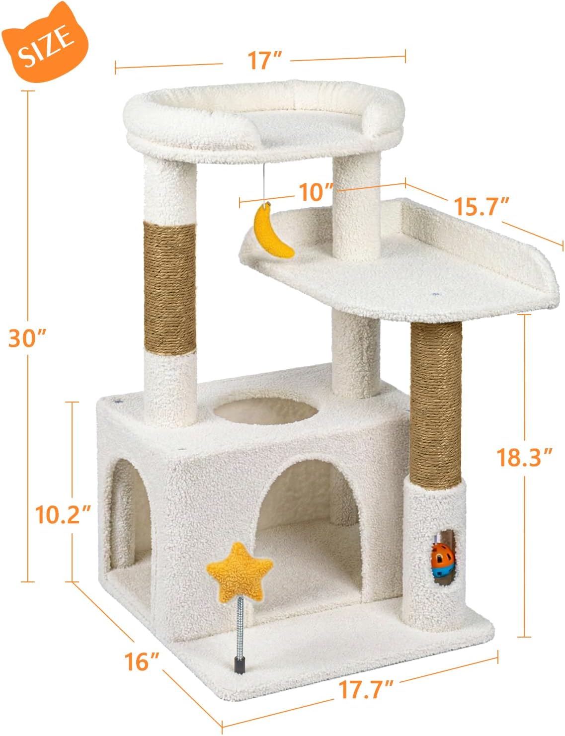 Bundle-2 Items:61" Cat Tree+Small Cat Tree