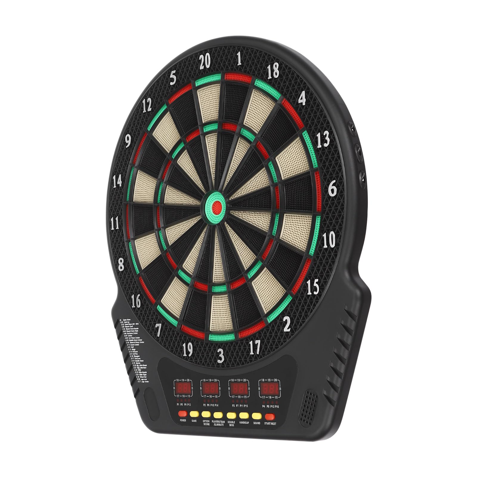 Diana electrónica profesional, juego de 6 dardos, diana automática para 1 – 16 jugadores, juego de dardos electrónico con 27 juegos, 243 opciones de juego, 4 pantallas LCD, dianas electrónicas