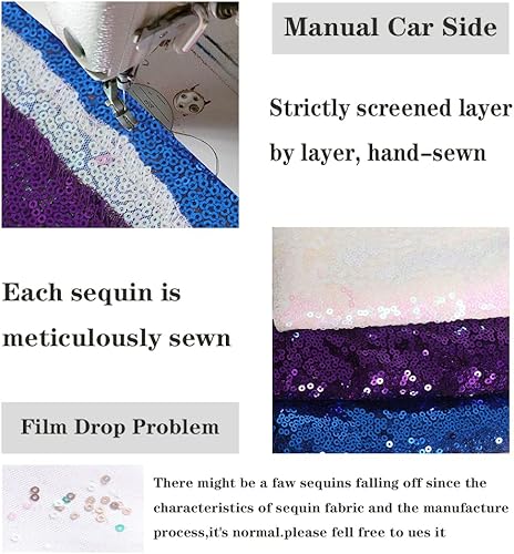 Miniatura 8 de Partisout Tela de lentejuelas con purpurina de 1 yarda, tela de Sirenita de The Yard Tela Tela brillante Tela de malla Tela de vinilo Secuencia