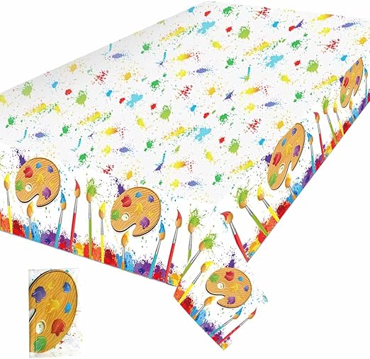 130x220CM Party Tischdecken Malen Thema Tischdecke Kuststoff Splashmat