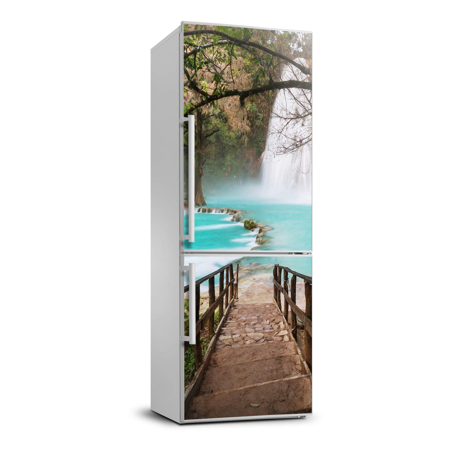Cubierta del refrigerador autoadhesiva de 70x190 cm para ocultar imperfecciones en la cocina