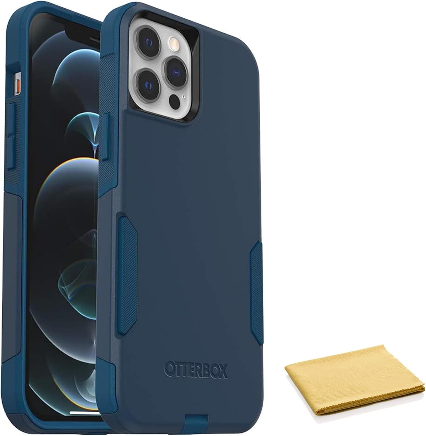 OtterBox Commuter Series Case for iPhone 12 PRO MAX (ONLY) with Cleaning Cloth - Non-Retail Packaging (Ocean Way)