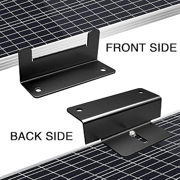 8PCS Solar Panel Mounting Bracket Holder with Nuts & Screws Aluminum Solar Panel Z Brackets Roof Solar Panel Brackets for Motorhome, RV, Boat, Wall, Yacht and Other Off Gird Installation(Y292-8)