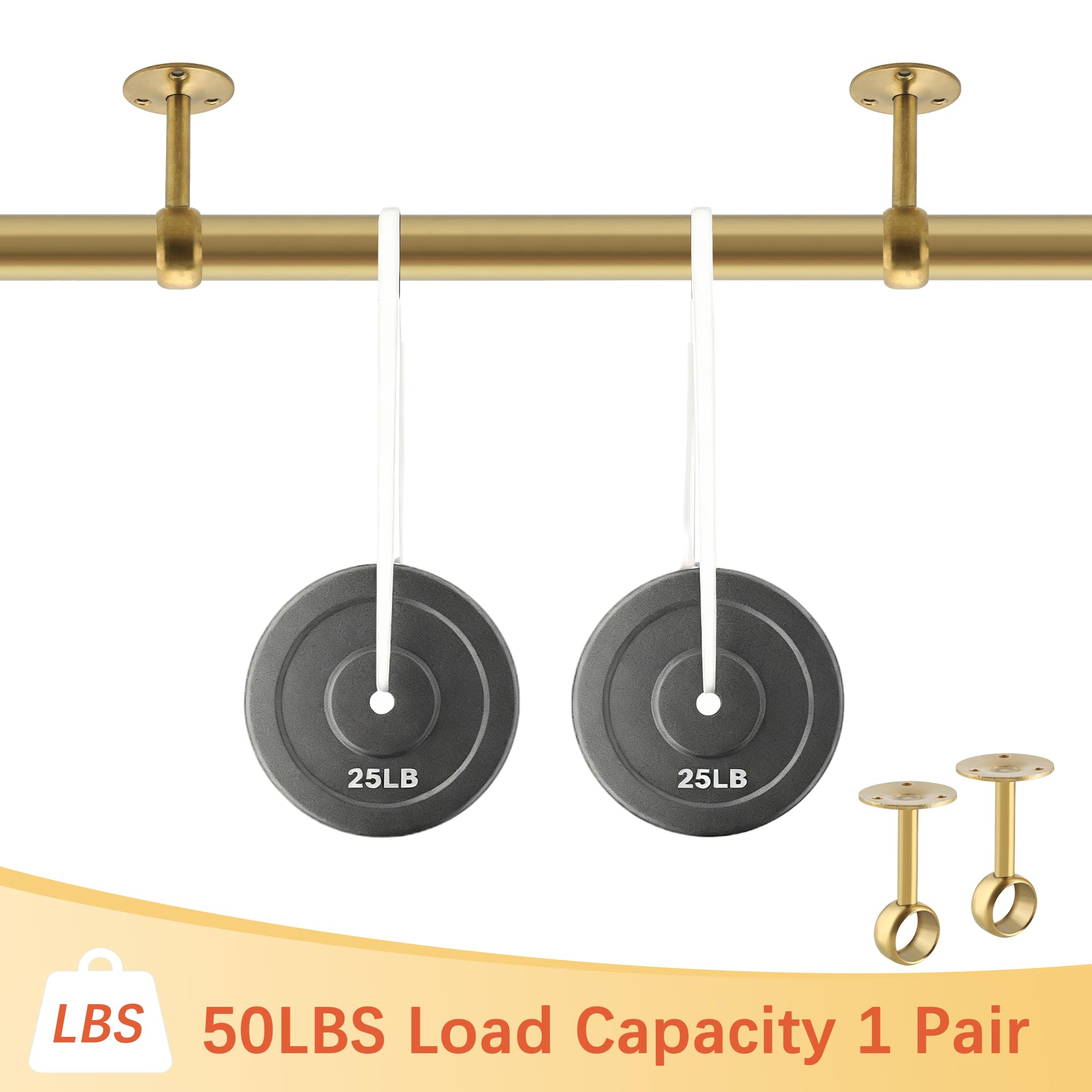 Curtain Rod Brackets - Wall & Ceiling Mount -6
