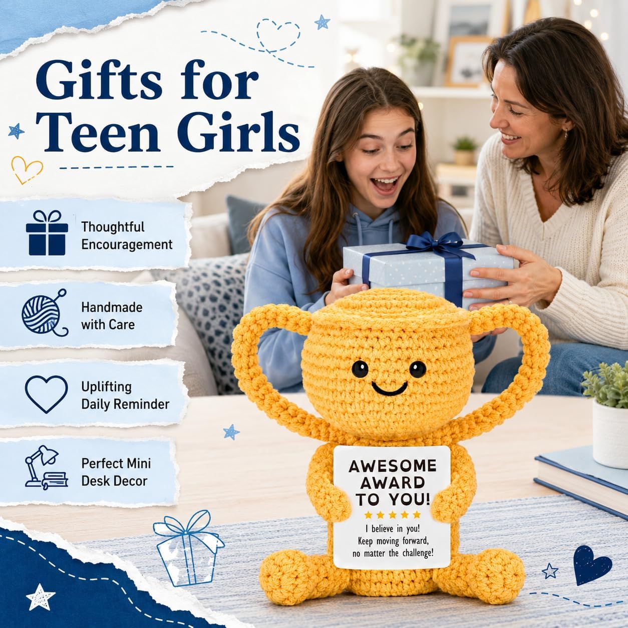 Xinezaa Mini Birthday Gifts for Teen Boys Back to School Trophy Award image 5