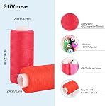 72 pcs Sewing Thread Kit, 36 Colors 400yd Polyester Thread with Matched 36 Colors Bobbins, Thread for Sewing for Hand & Sewing Machine, Emergency and Travel, DIY and Home.