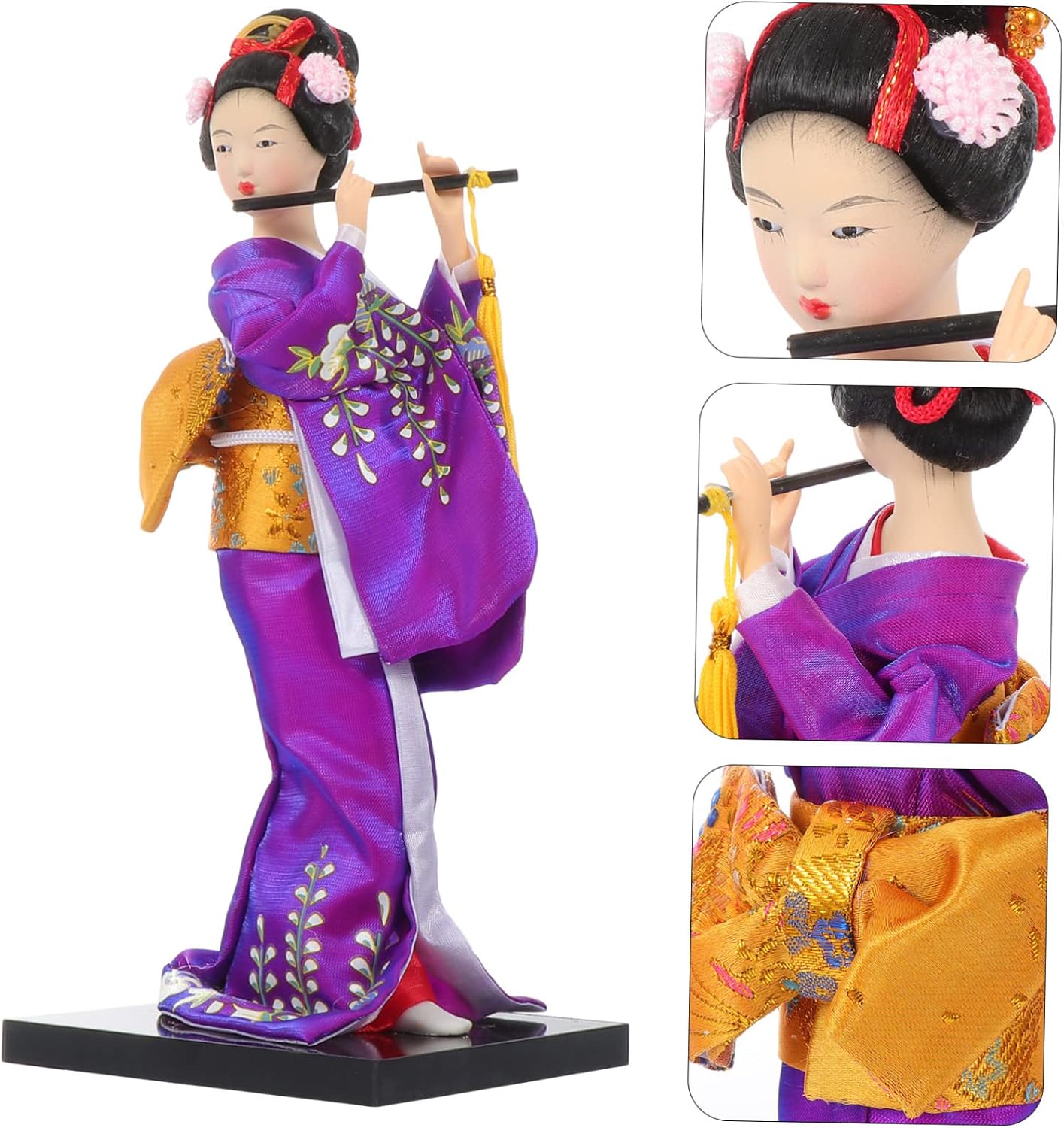 1pc Kimono Doll Ornament Elegant Desktop Decoration for Living Room Restaurant and Home Decor