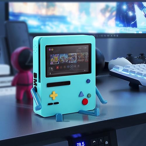 Miniatura 9 de GRAPMKTG Charging Stand for Nintendo Switch Accessories Portable Dock Compatible for Nintendo Switch OLED Cute Case Decor Gift Men Women Kids Blue