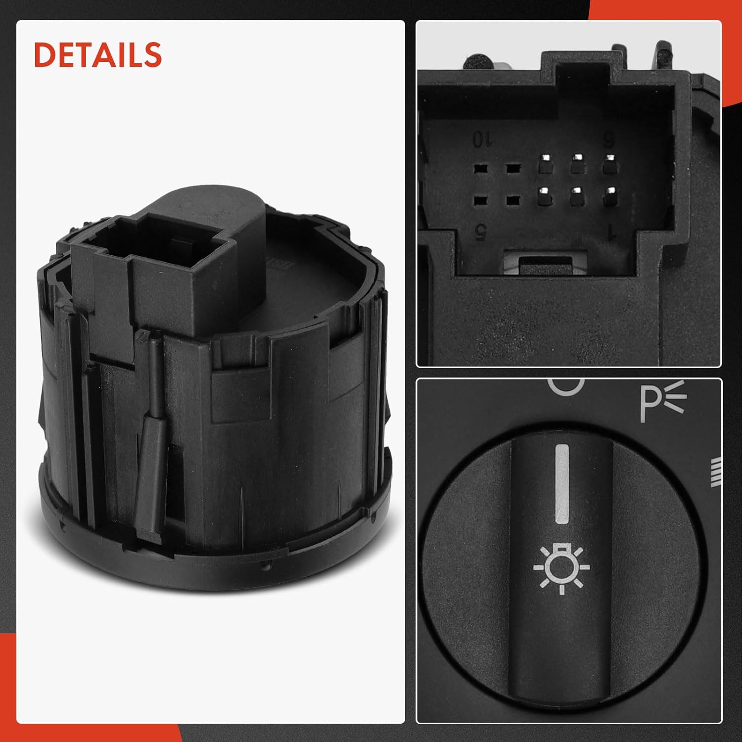 A-Premium Headlight Switch Instrument Panel Headlamp Dimmer Switch Compatible with Ford Fusion 2010-2012, Mustang 2010-2014, Fiesta 2014/2016/2018-2019 & Lincoln MKZ 2010-2011 & Mercury Milan