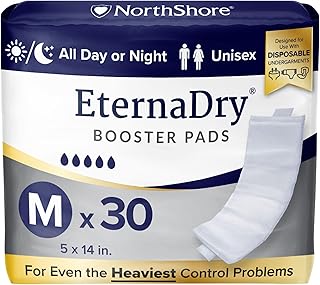 EternaDry Booster Pads for Men and Women with Adhesive, Medium, Pack/30